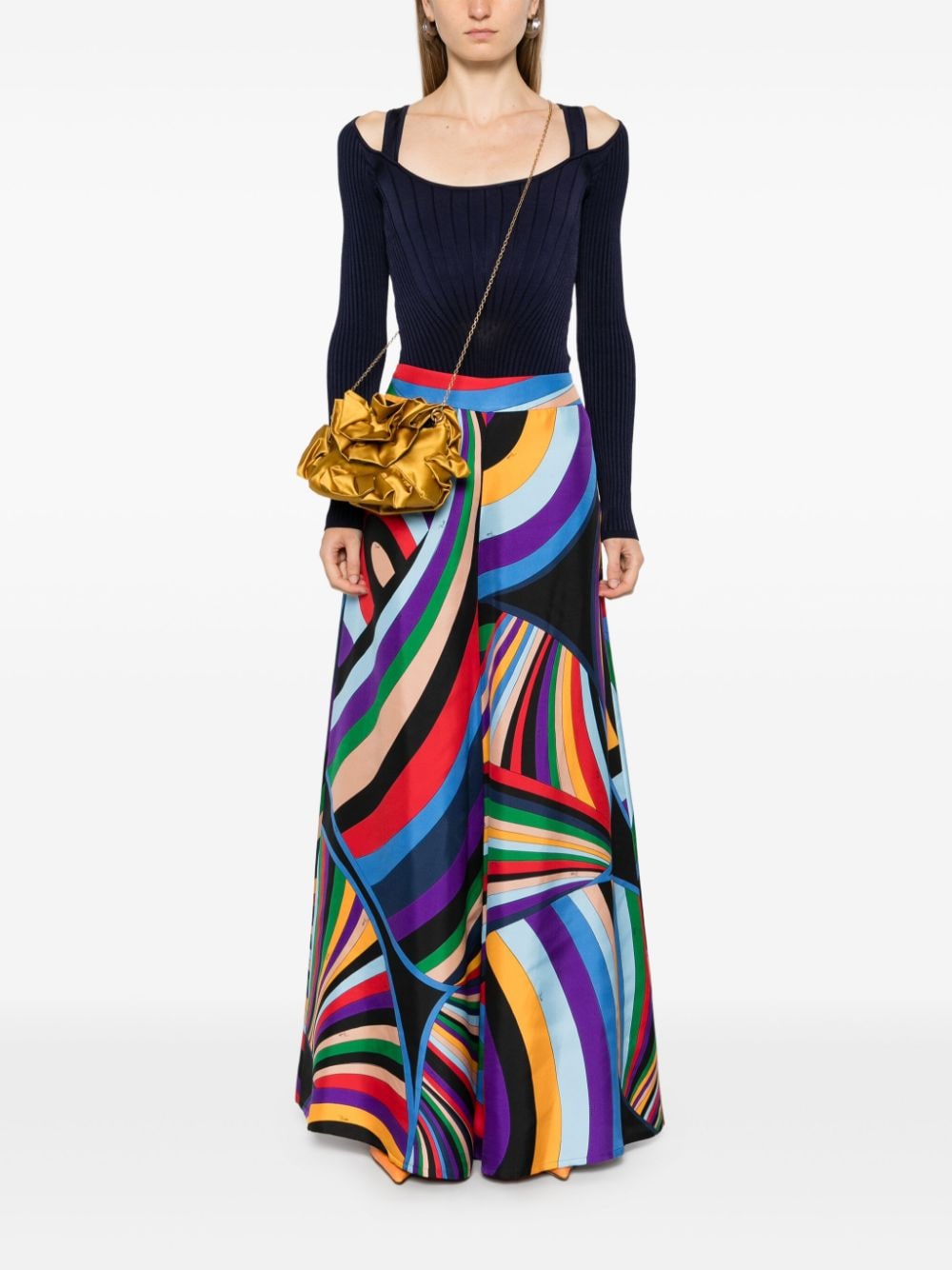 PUCCI Broek met logoprint - Zwart