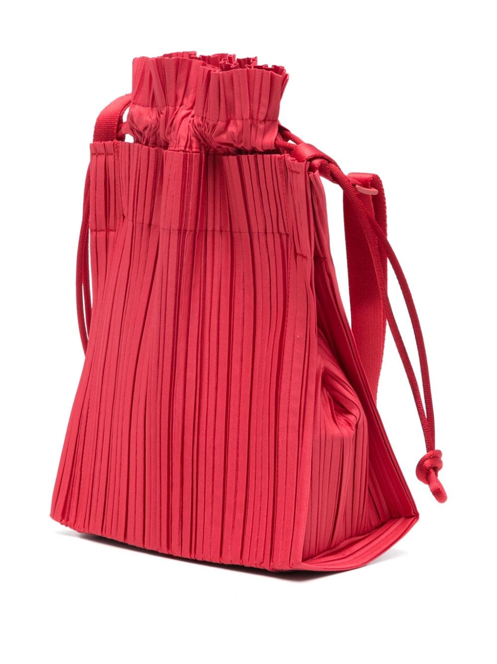 Shop Issey Miyake Square Pleats Cross Body Bag In Rot