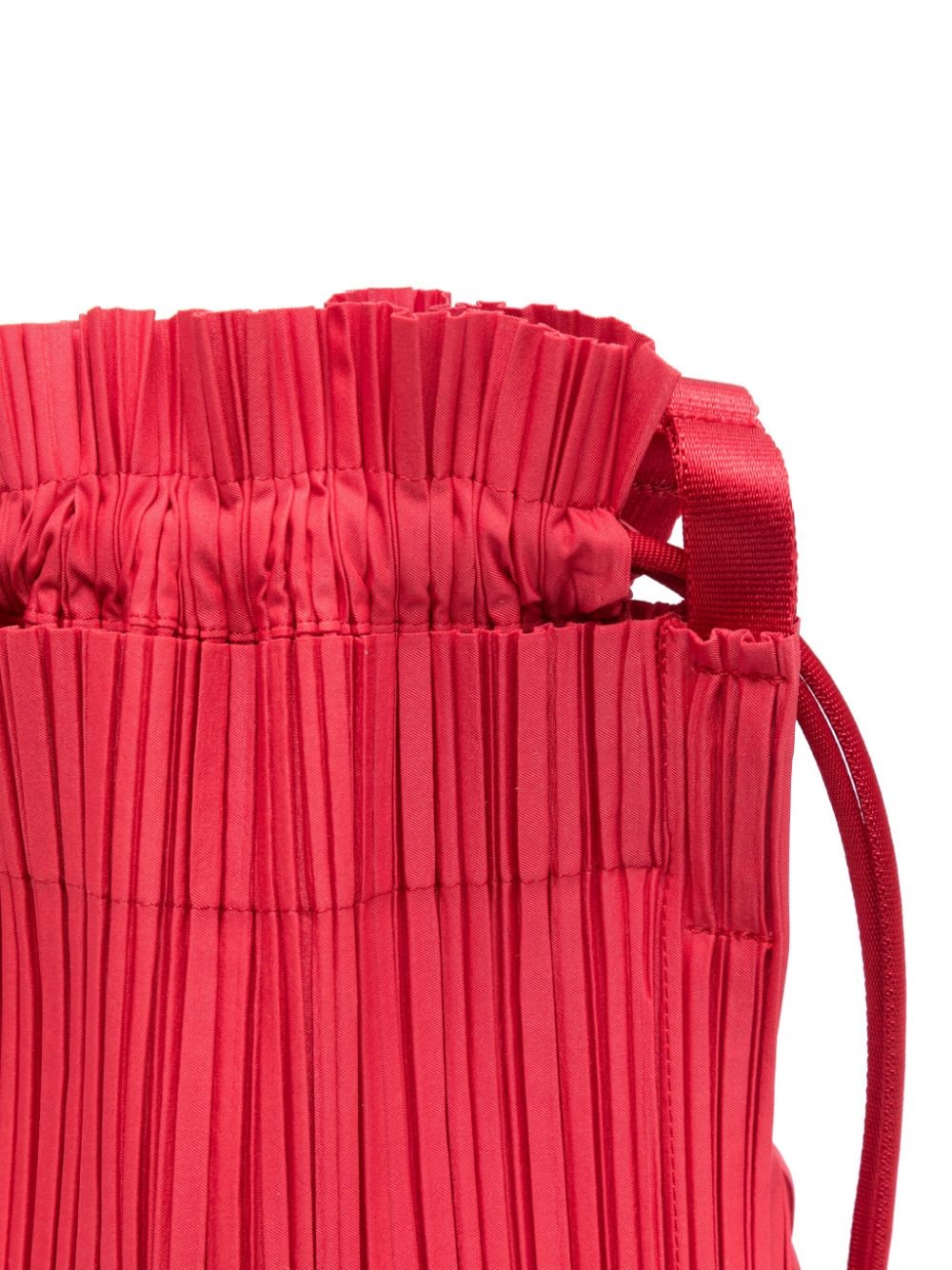 Shop Issey Miyake Square Pleats Cross Body Bag In Rot