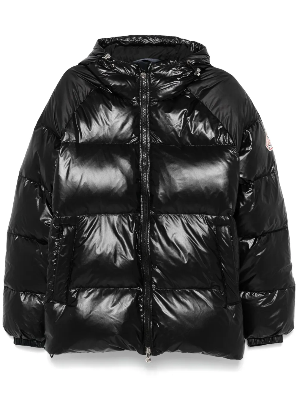 Pyrenex Donsjack met logo Zwart