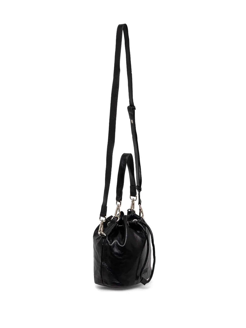 MSGM leather bucket bag - Zwart