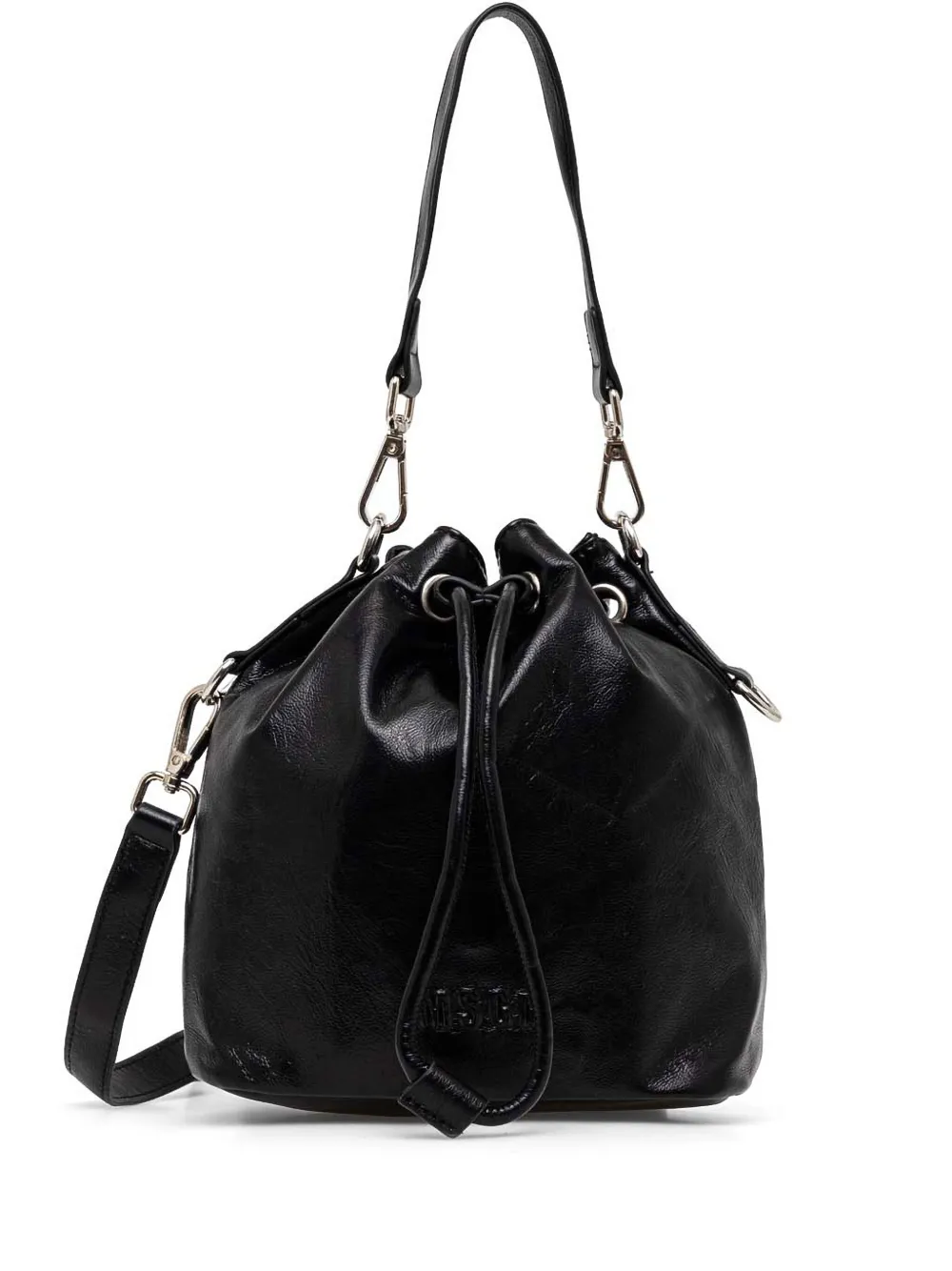 MSGM leather bucket bag - Black