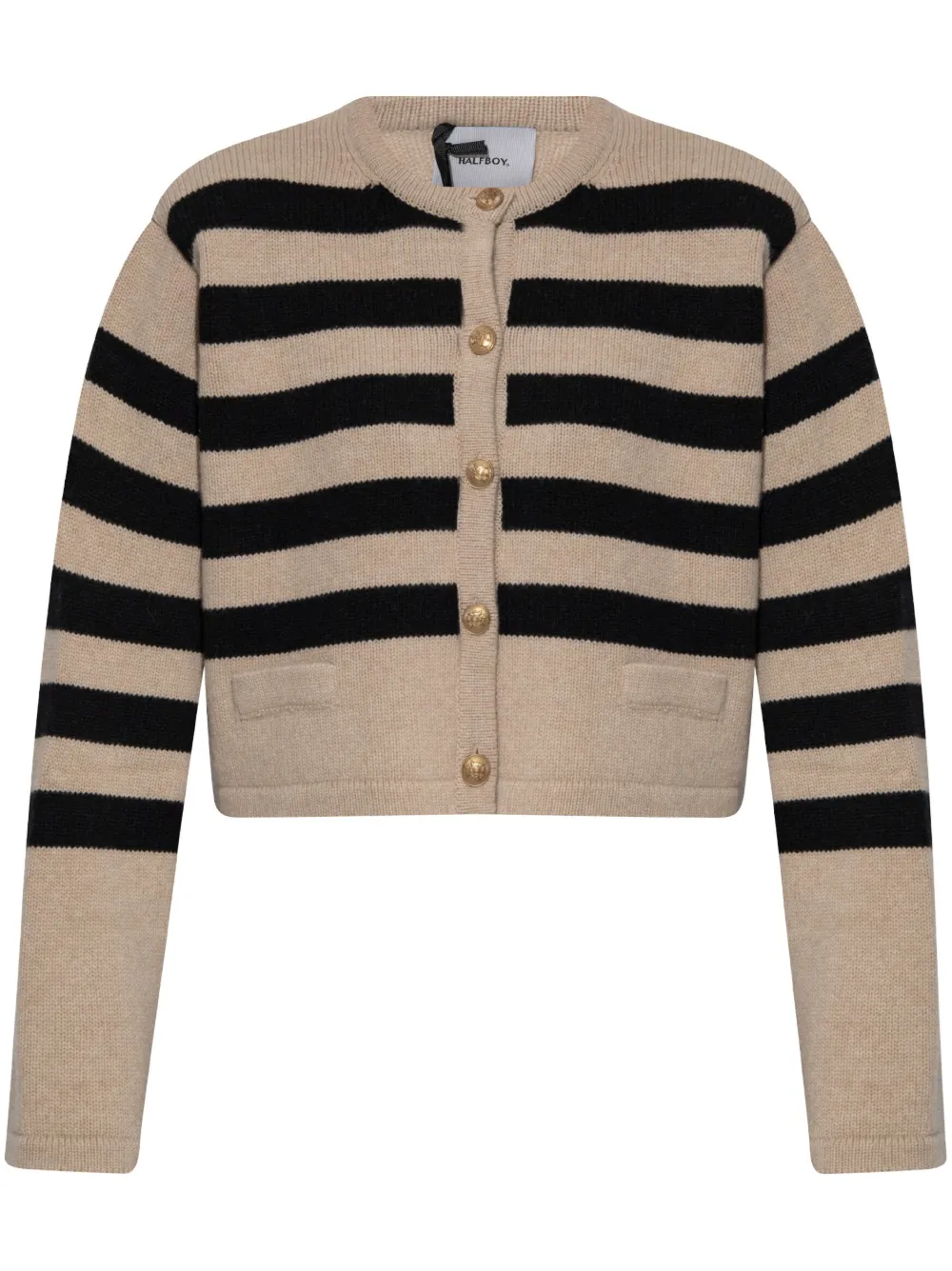 Halfboy striped cardigan - Neutrals