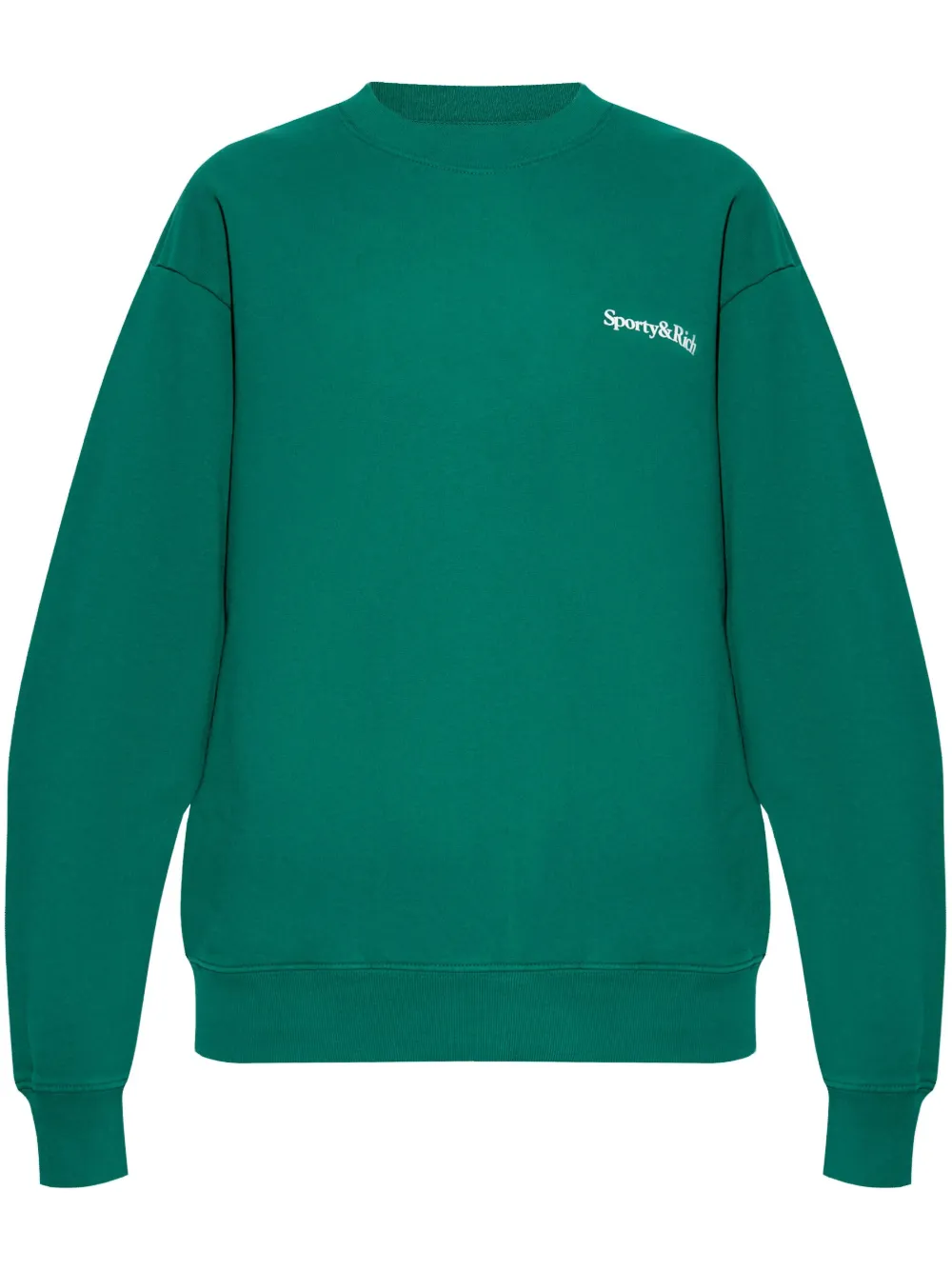 Shop Sporty And Rich Health Is Wealth Sweatshirt In Green