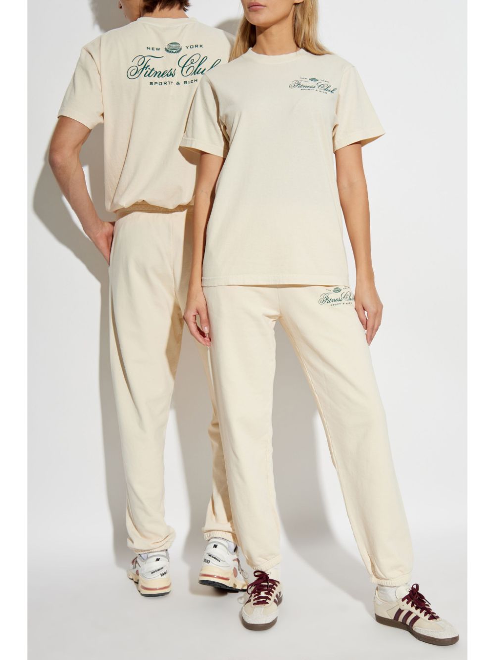 Shop Sporty And Rich Fitness Club Track Pants In Neutrals