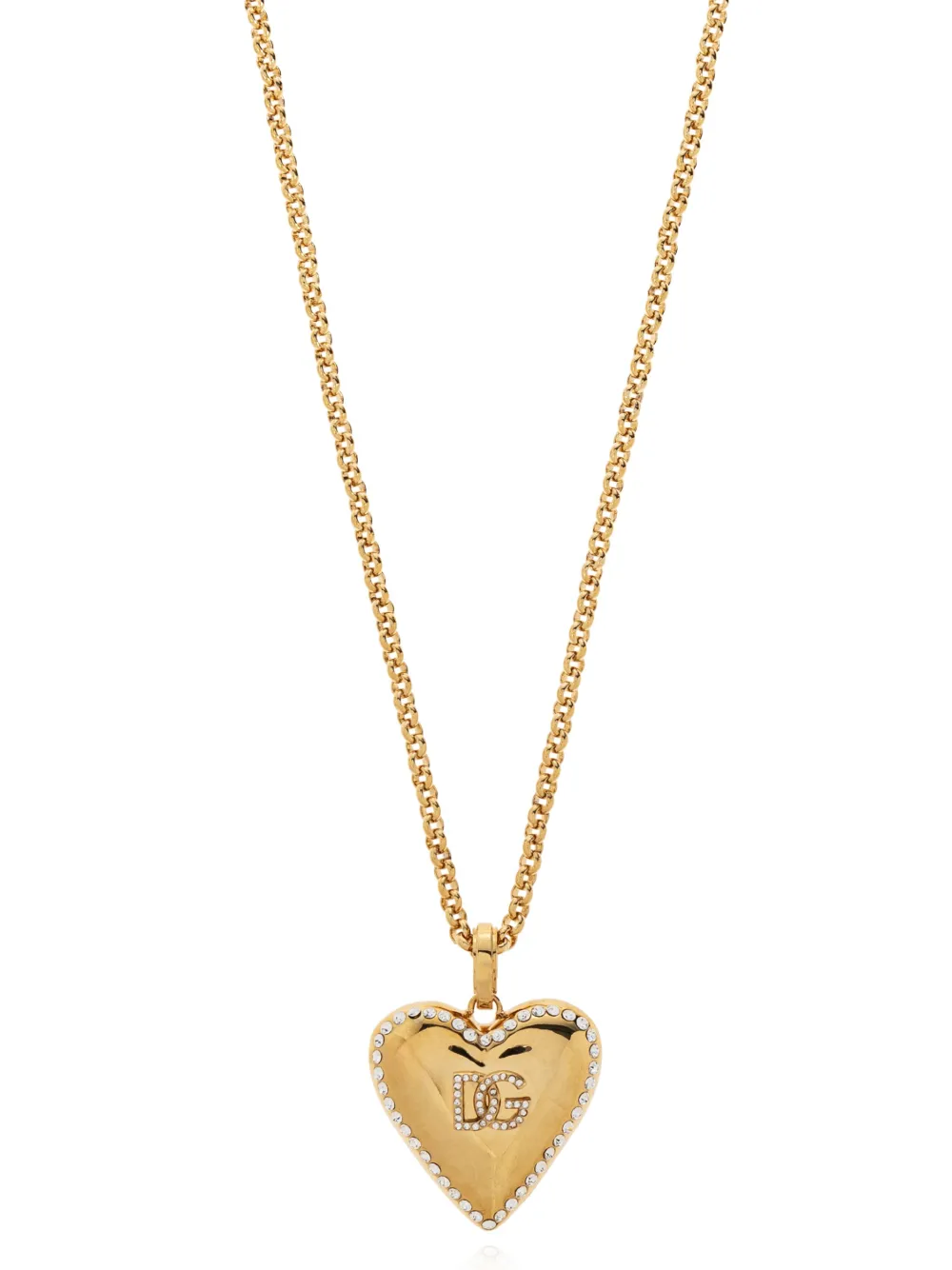 Dolce & Gabbana Dg Heart Pendant In Gold