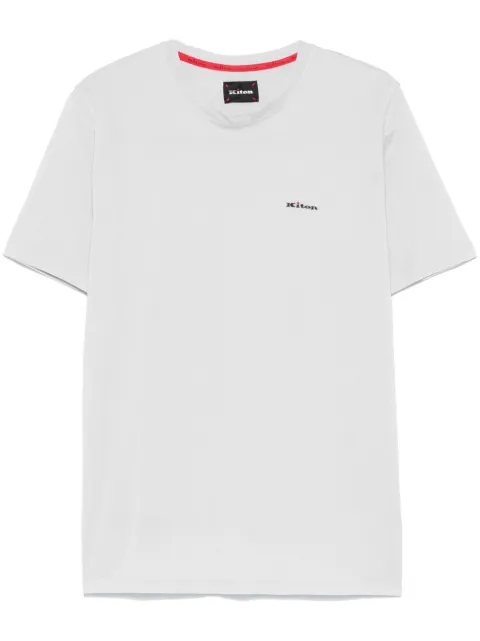 Kiton logo-embroidered T-shirt