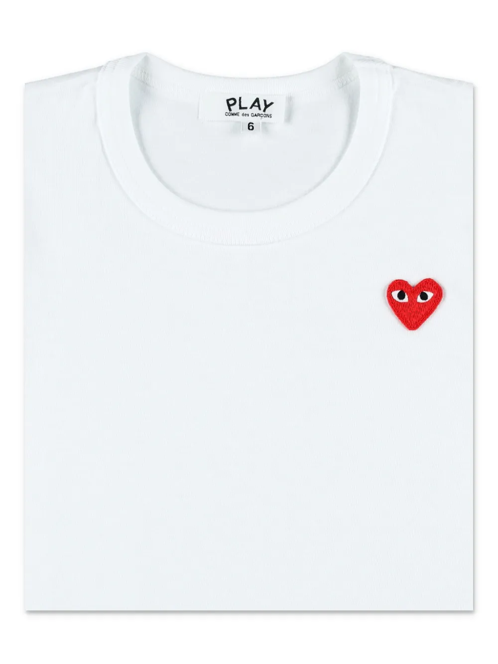 Shop Comme Des Garçons Play Heart-patch T-shirt In White