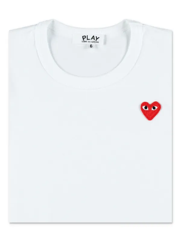 Comme Des Garçons Play Kids ハートパッチ Tシャツ | ブラック