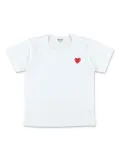 Comme Des Garçons Play Kids heart-patch T-shirt - White