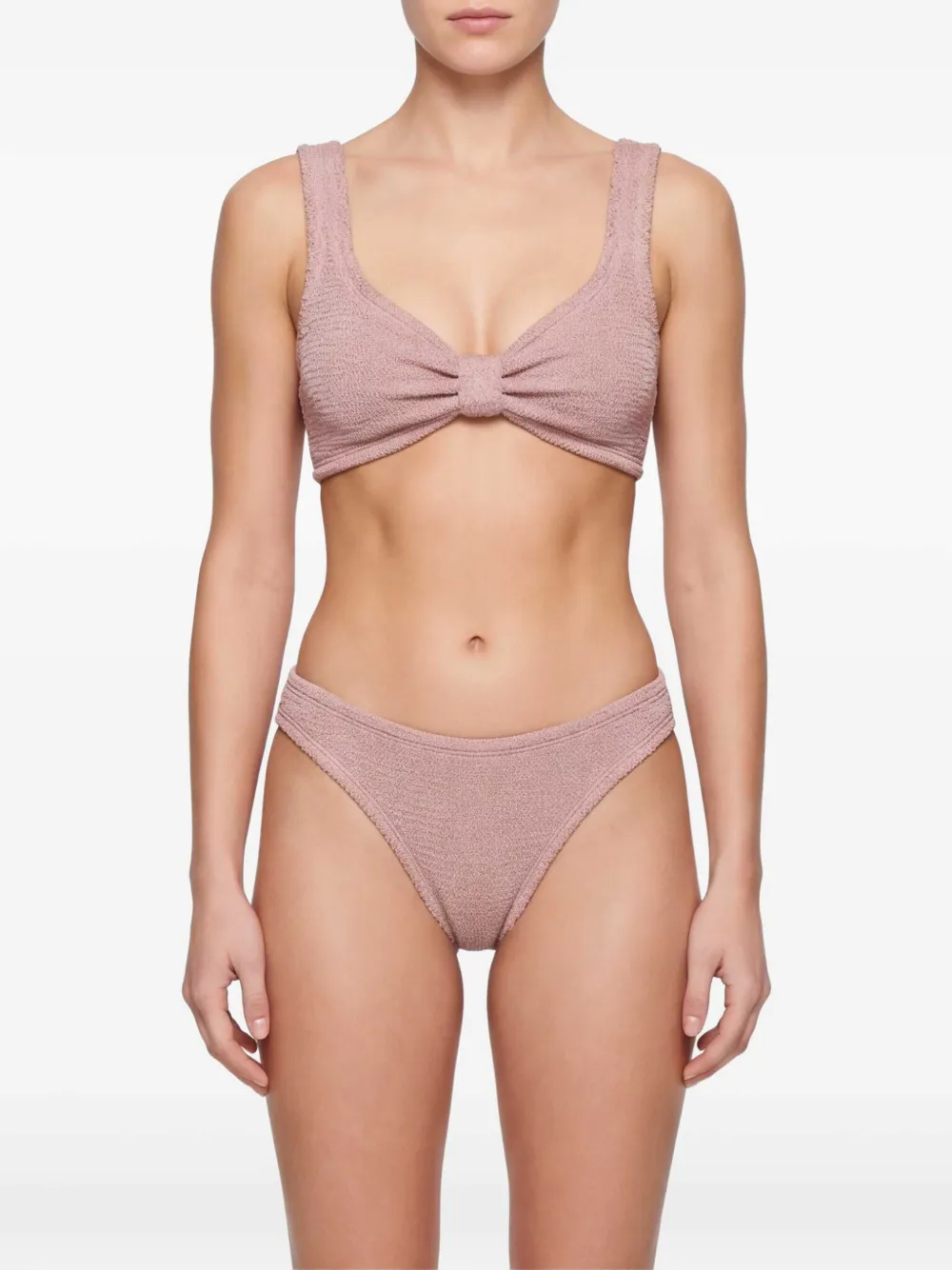 PARAMIDONNA Seersucker bikini Beige