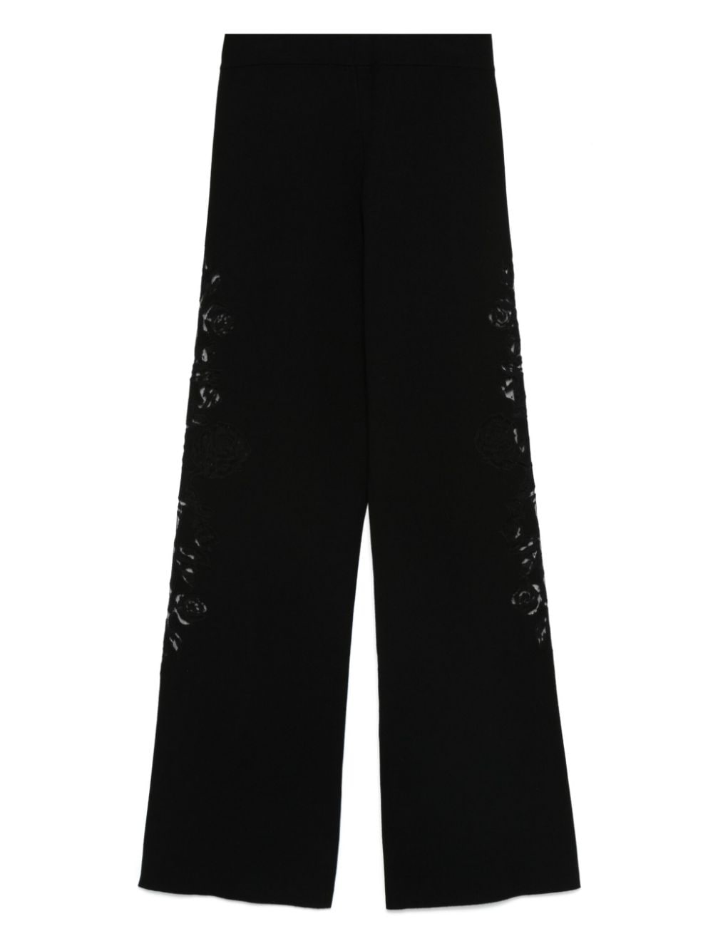 Blugirl floral-embroidered trousers - Zwart