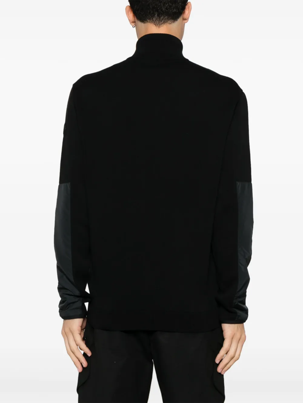 Moncler Black Matt Sweater In Black