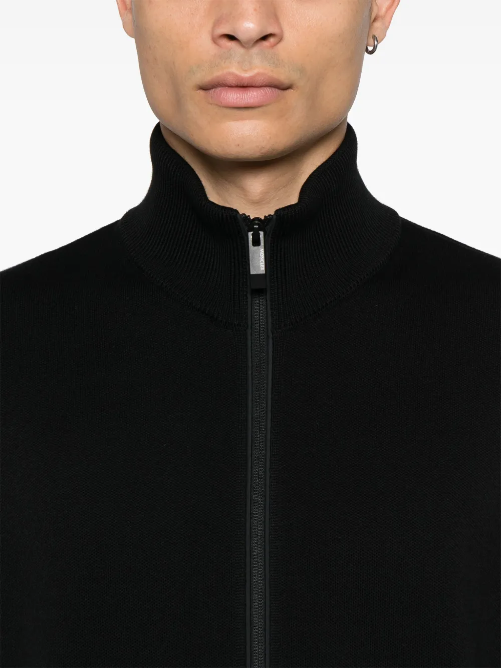 Moncler Black Matt Sweater In Black