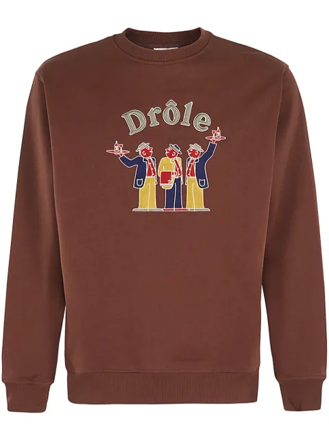 Drôle De Monsieur sweatshirt med logotyp