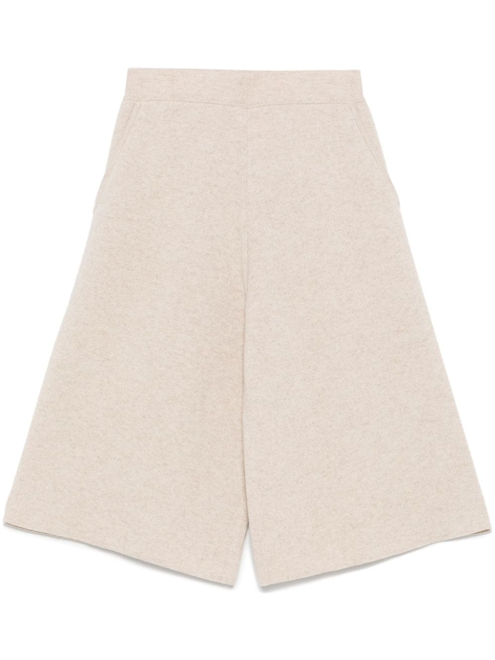 Shop Max Mara Knitted Shorts In Neutrals