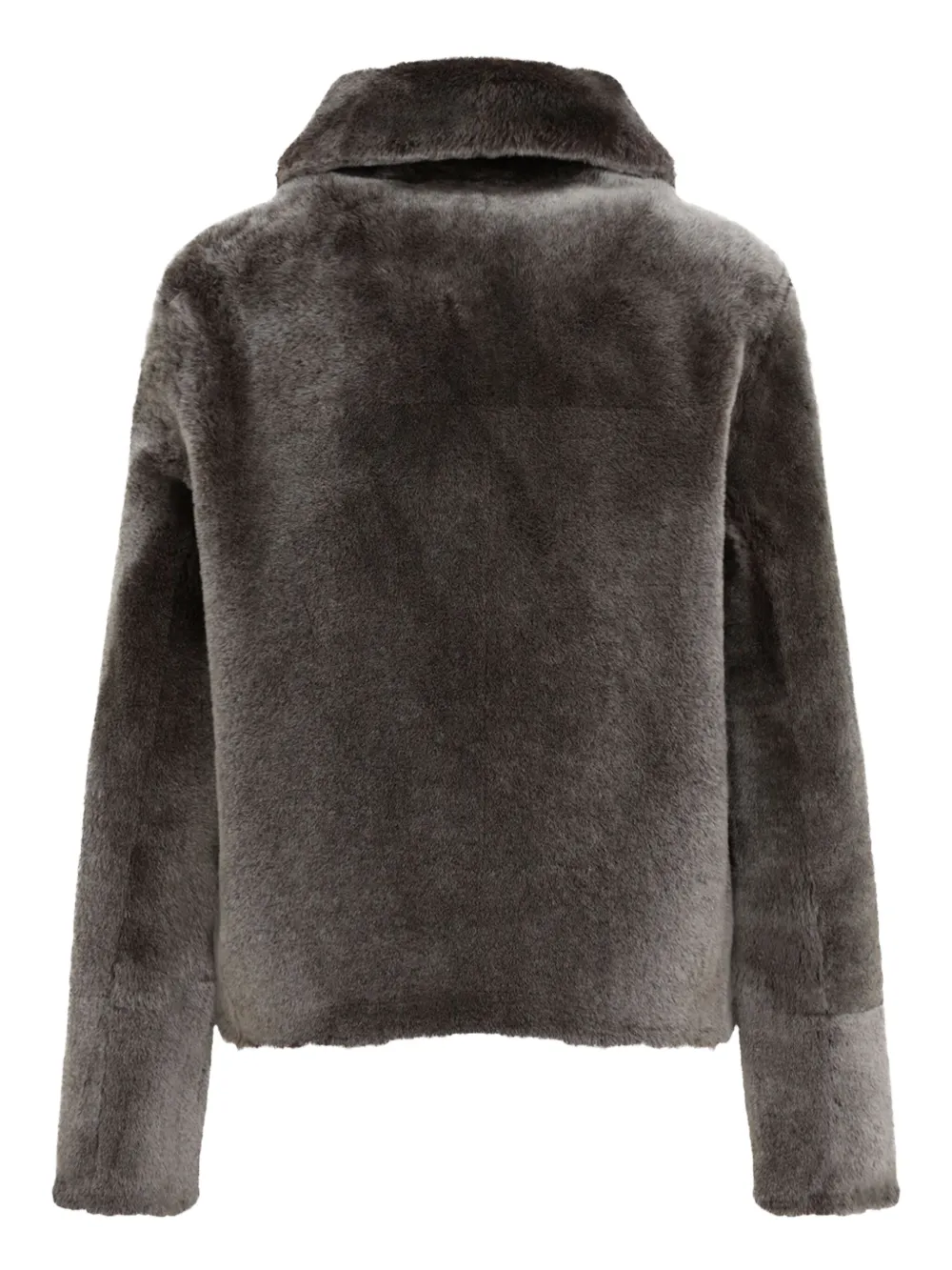 Yves Salomon Faux Fur Jacket In Black