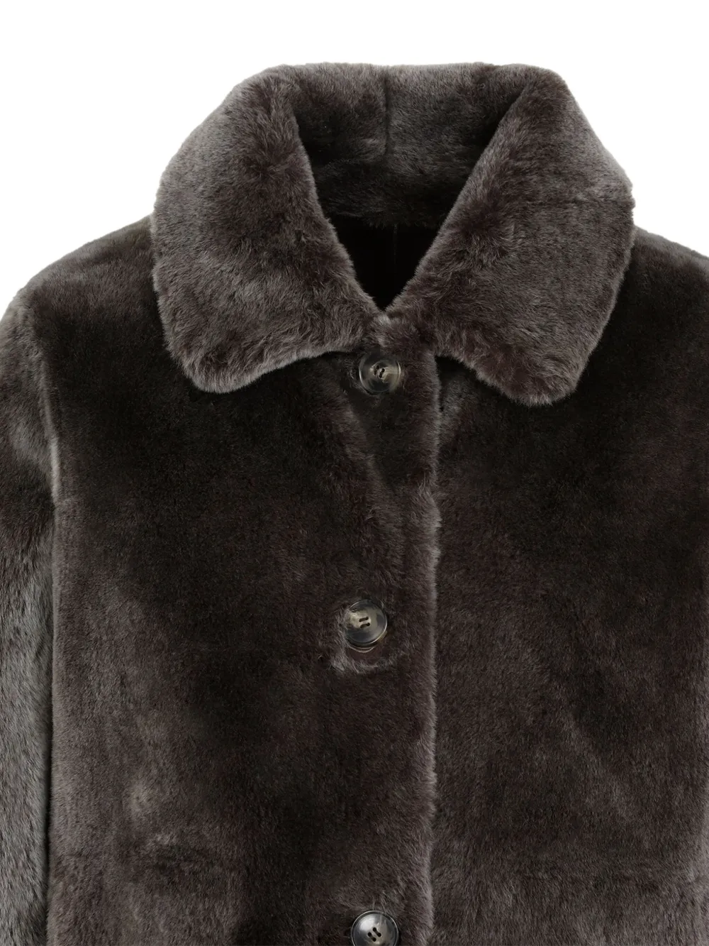 Yves Salomon Faux Fur Jacket In Black