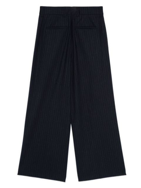 pinstriped palazzo pants