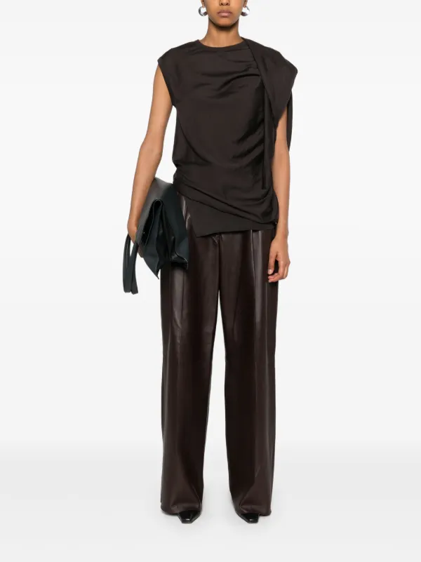 Stella McCartney ドレープ ニットトップ | ブラウン | FARFETCH JP
