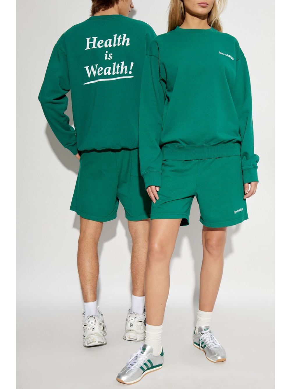 Shop Sporty And Rich Logo Shorts In Green