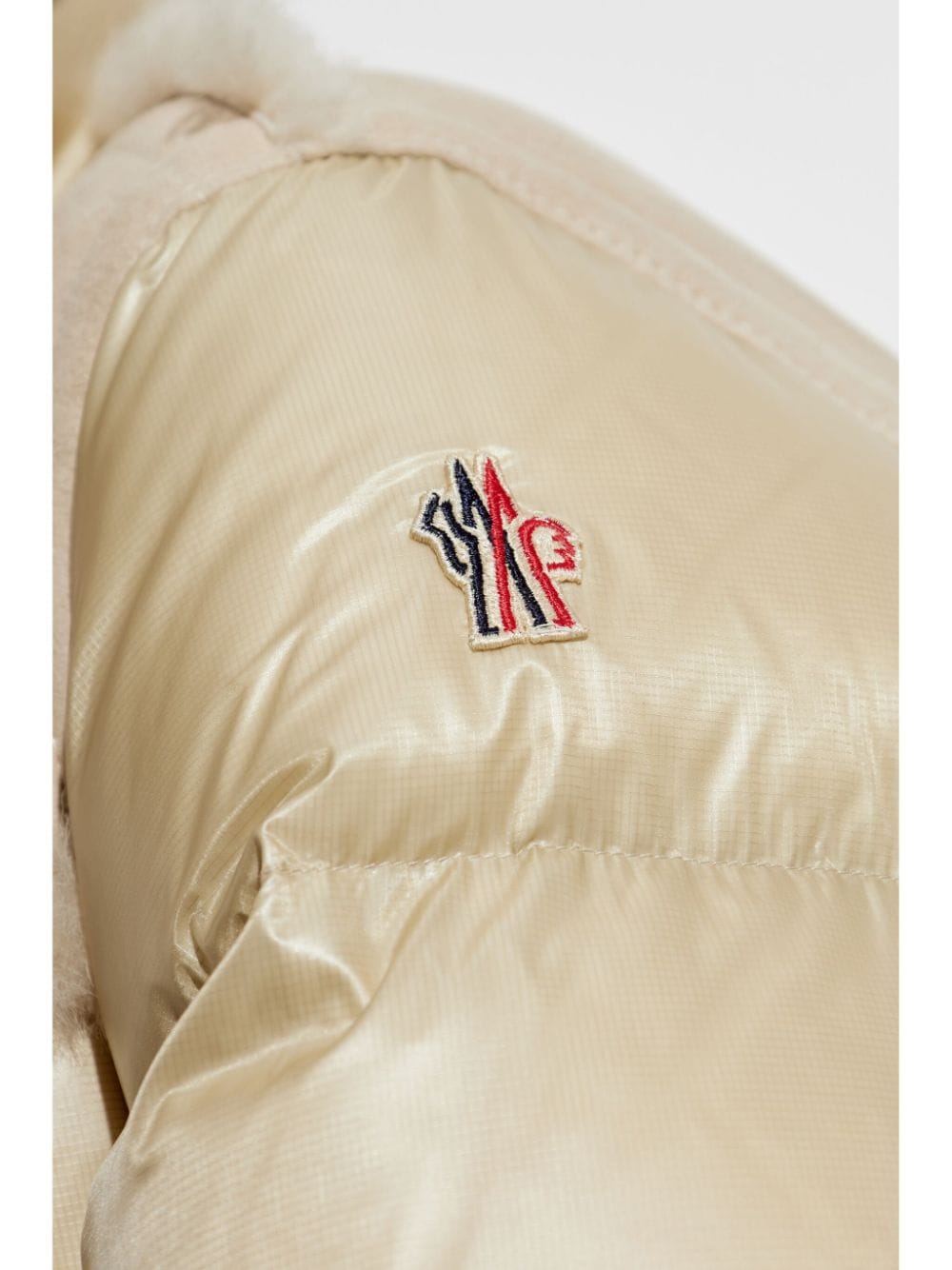 Shop Moncler Esquel Puffer Jacket In Neutrals