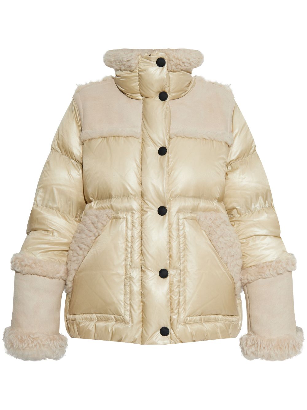 Shop Moncler Esquel Puffer Jacket In Neutrals