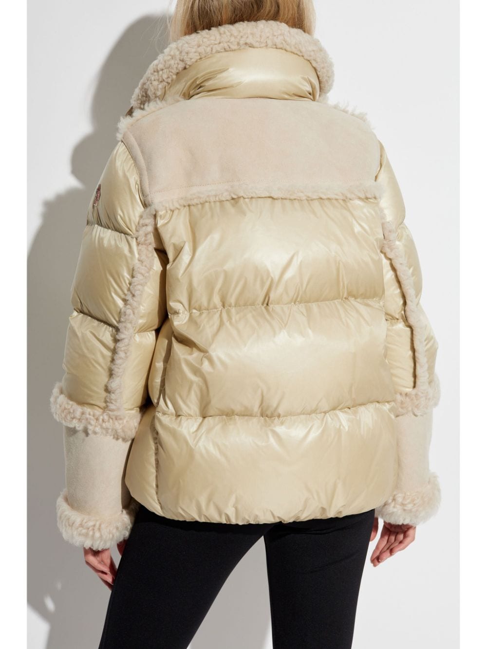 Shop Moncler Esquel Puffer Jacket In Neutrals