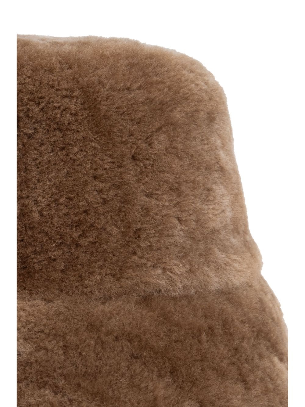 Shop Loewe Shearling Hat In Brown