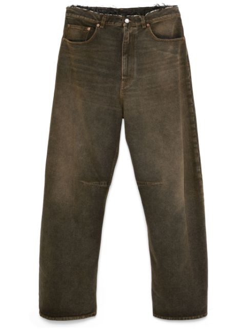 MM6 Maison Margiela single-stitch logo wide-leg jeans Men