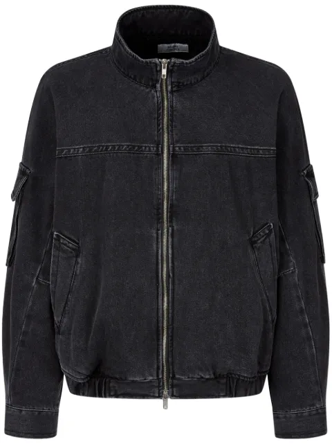 STUDIO TOMBOY high-neck denim bomber jacket