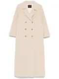 TWINSET faux fur double-breasted coat - Neutrals