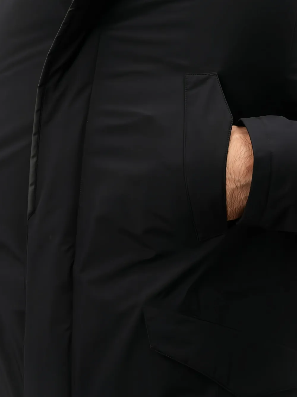 Herno Jack met capuchon en rits Zwart