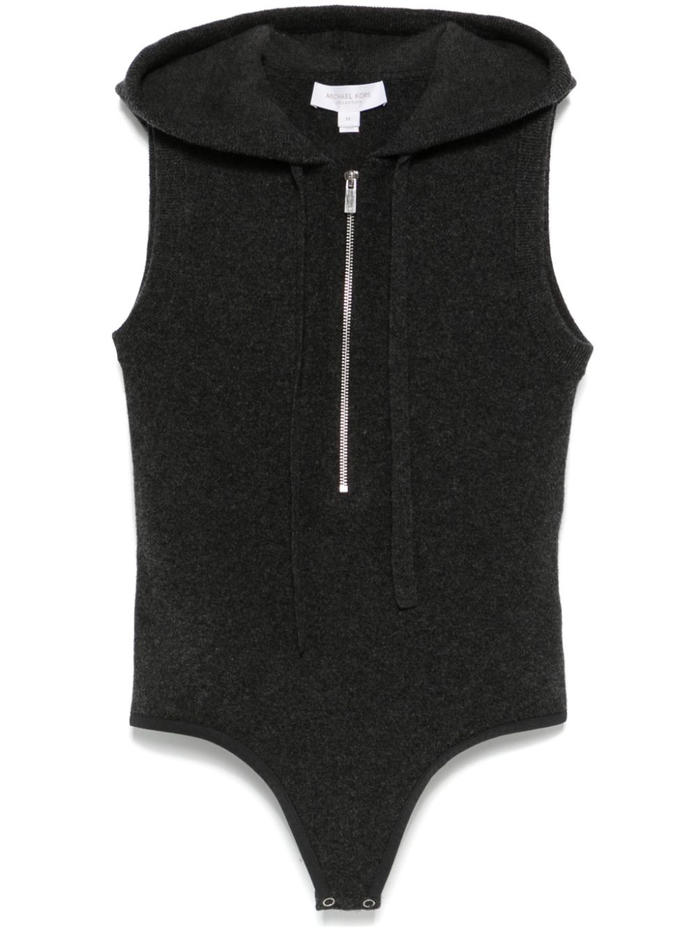 zip-up hooded bodysuit