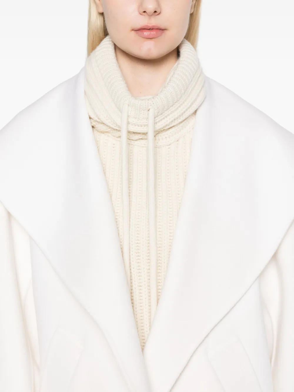 Michael Kors Collection Virgin Wool Coat White FARFETCH AU