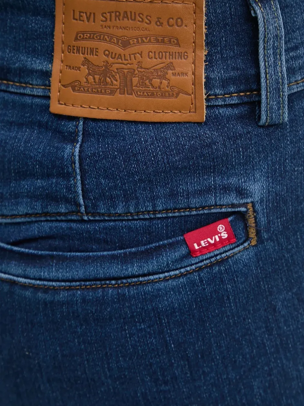 Levi's Jeans met dubbele knoop Blauw
