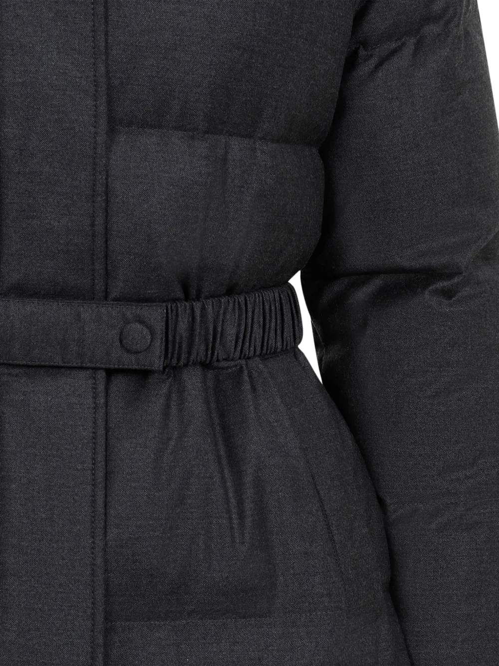 Yves Salomon Quilted Coat In Black