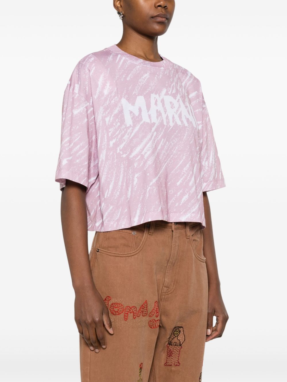 Affordable Marni Scribble Logo T-shirt Women