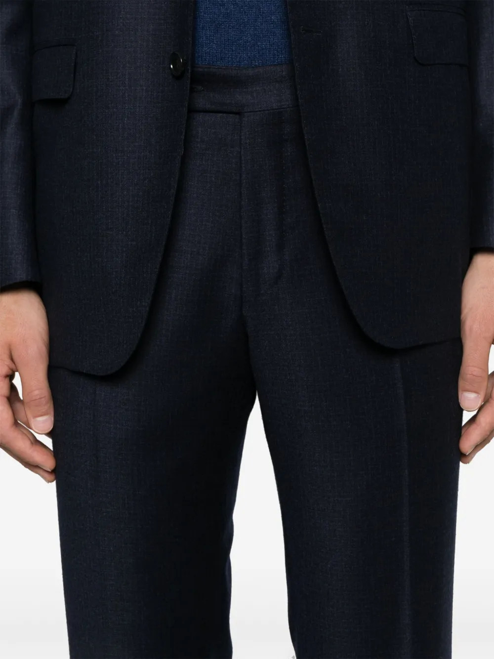 Canali Wollen pak Blauw