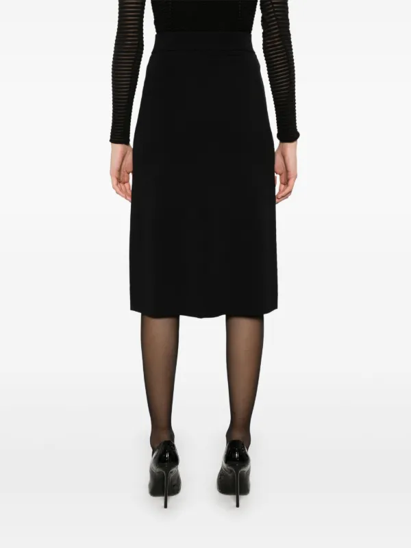 Elisabetta Franchi zip-up Midi Skirt | Black | FARFETCH UK