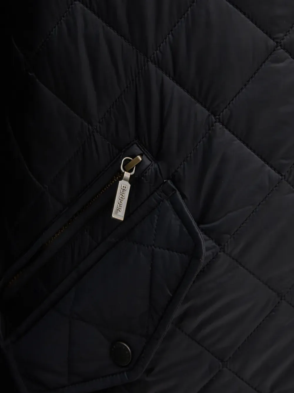 Barbour Chelsea gewatteerd jack Zwart