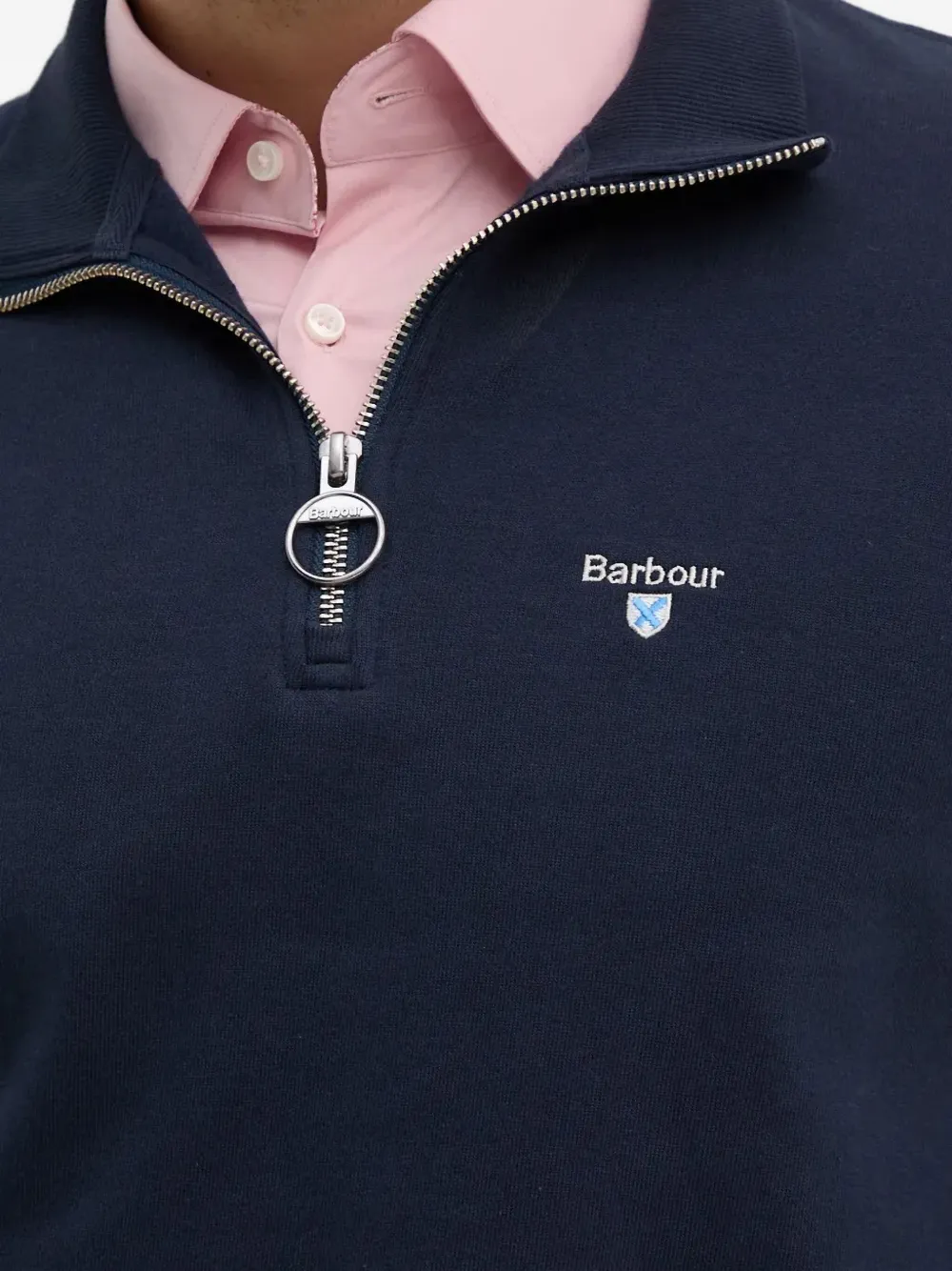 Barbour Sweater met rits Blauw