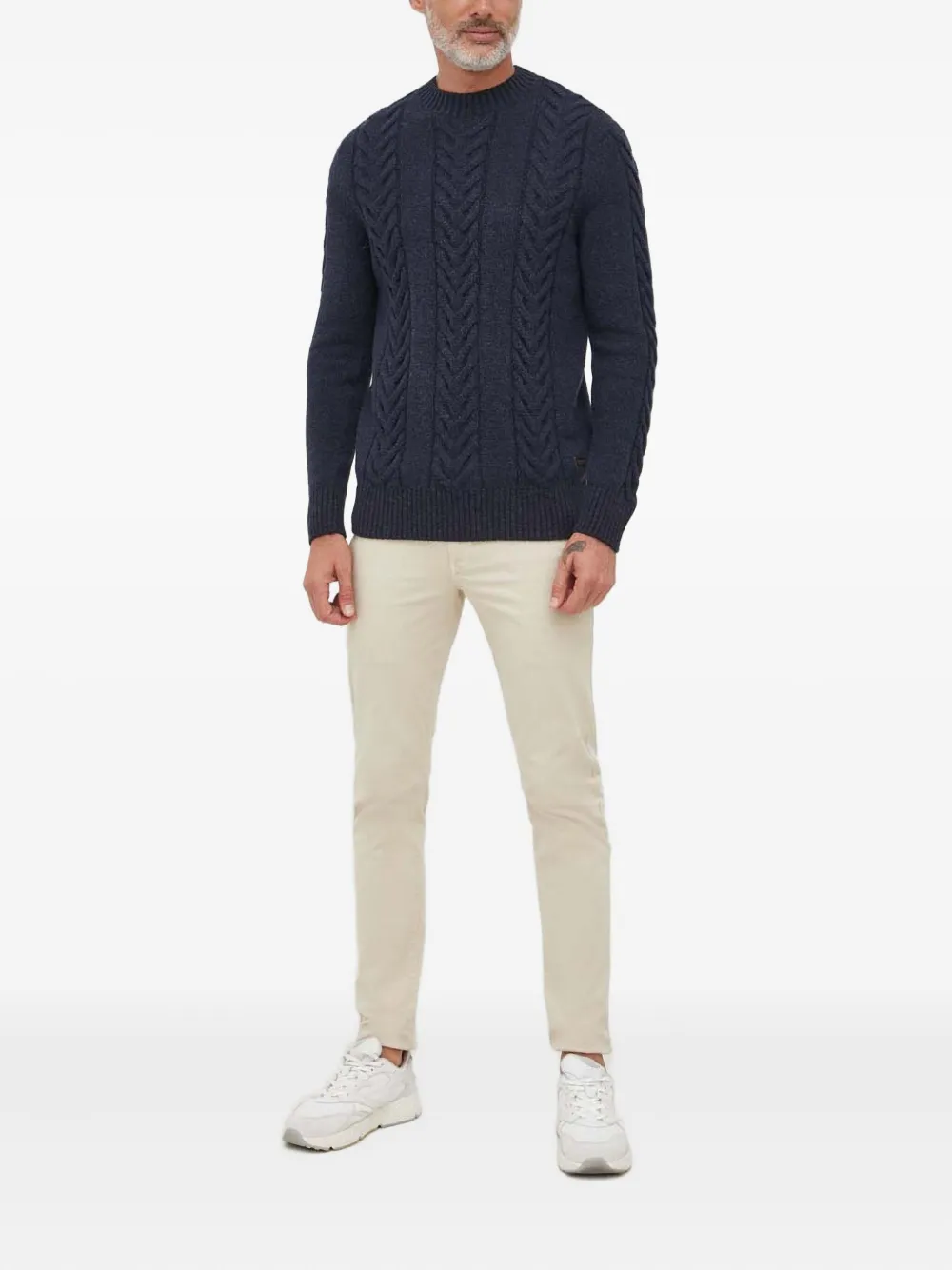 Barbour Kabelgebreide trui - Blauw
