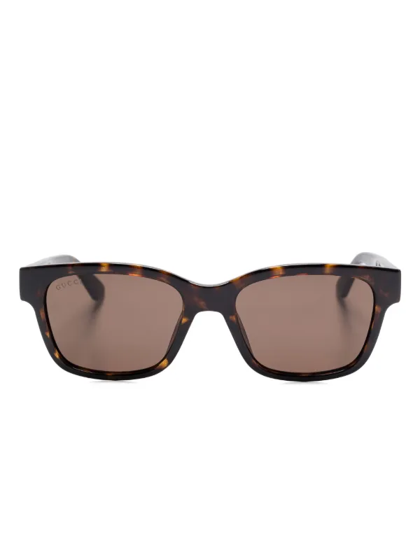 GUCCI トータスシェル サングラス　グッチ Gucci Eyewear トータスシェル サングラス | ブラウン | FARFETCH JP