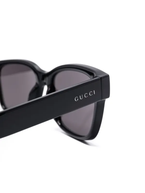 Gucci Eyewear ウェリントン サングラス | ブラック | FARFETCH JP