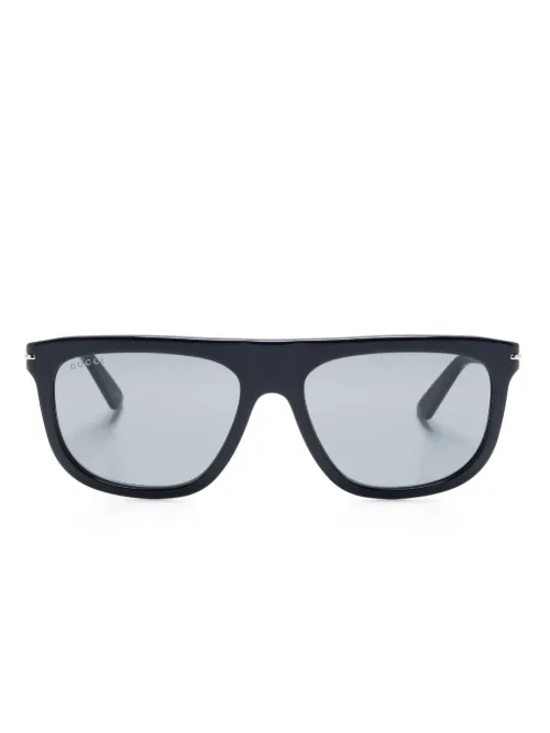 Lunettes de soleil à monture ovale - Gucci Eyewear - Modalova