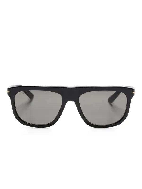 GUCCI サングラス ブラック オーバルフレーム Gucci Eyewear オーバルフレーム サングラス | ブラック | FARFETCH JP