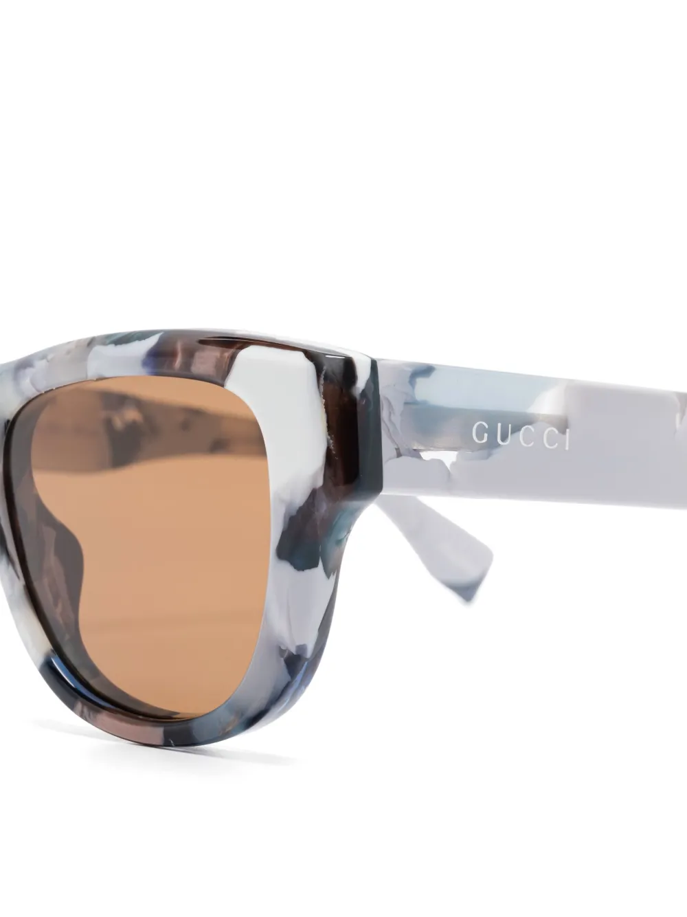 Gucci Eyewear Zonnebril met wayfarer montuur Grijs
