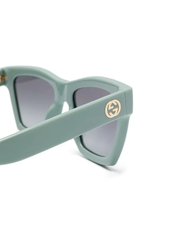 GUCCI キャットアイ サングラス グリーン Gucci Eyewear キャットアイ サングラス | グリーン | FARFETCH JP