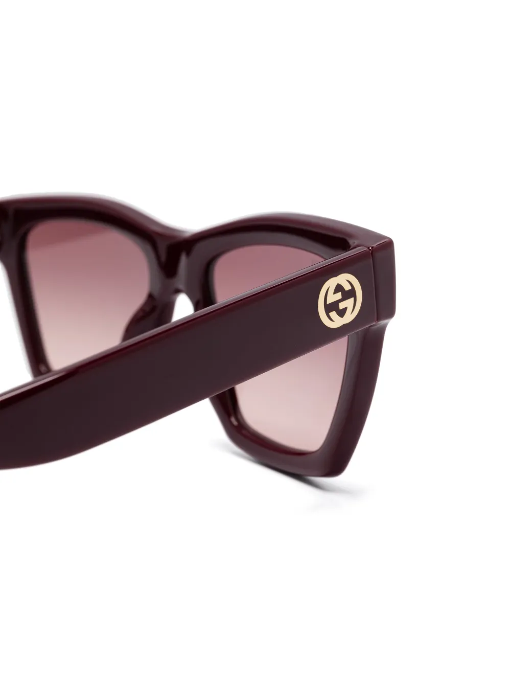 Gucci Eyewear Zonnebril met vierkant montuur Rood